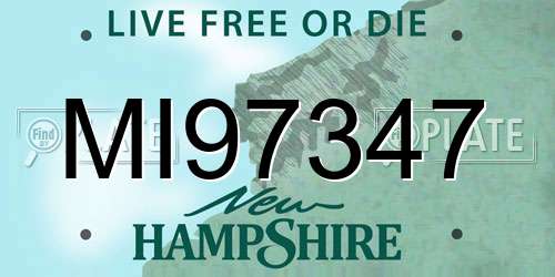 MI97347 New Hampshire License Plate