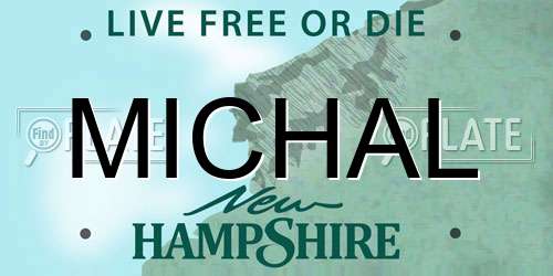 MICHAL New Hampshire License Plate