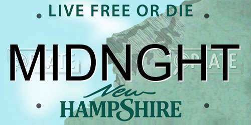 MIDNGHT New Hampshire License Plate