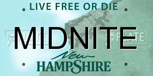 MIDNITE New Hampshire License Plate