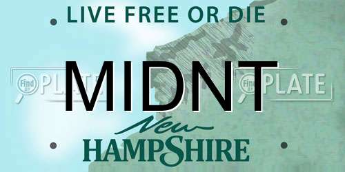 MIDNT New Hampshire License Plate