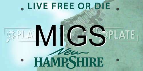 MIGS New Hampshire License Plate