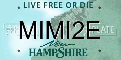 MIMI2E New Hampshire License Plate