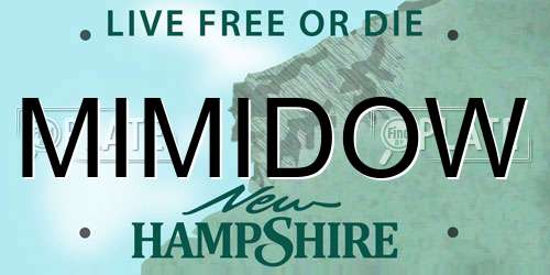 MIMIDOW New Hampshire License Plate