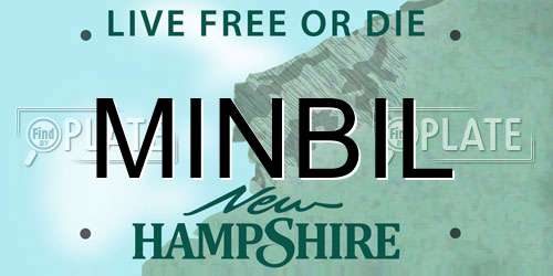 MINBIL New Hampshire License Plate