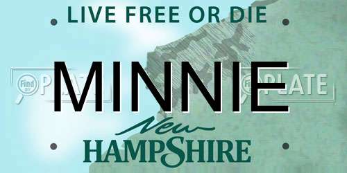 MINNIE New Hampshire License Plate