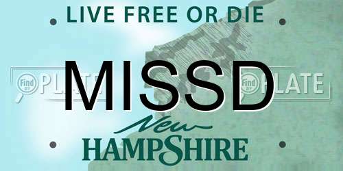 MISSD New Hampshire License Plate