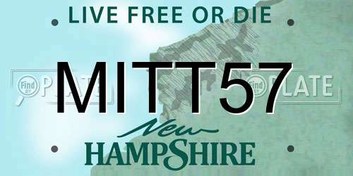 MITT57 New Hampshire License Plate