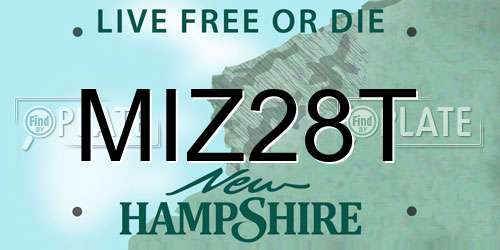 MIZ28T New Hampshire License Plate