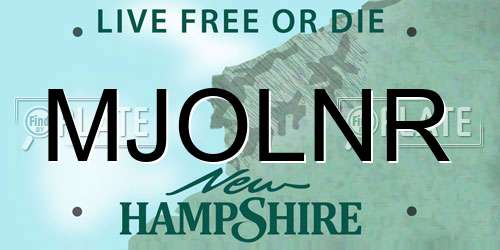 MJOLNR New Hampshire License Plate
