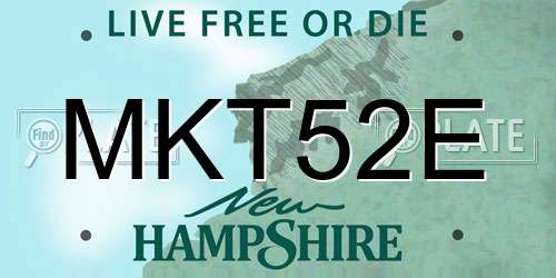 MKT52E New Hampshire License Plate