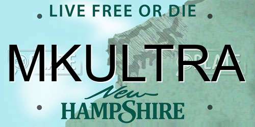MKULTRA New Hampshire License Plate