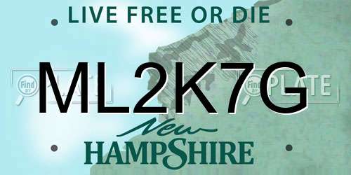 ML2K7G New Hampshire License Plate