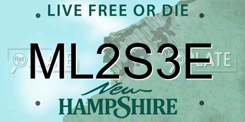 ML2S3E New Hampshire License Plate