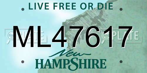 ML47617 New Hampshire License Plate