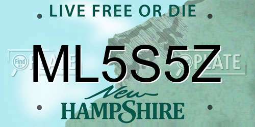 ML5S5Z New Hampshire License Plate