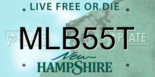 MLB55T New Hampshire License Plate