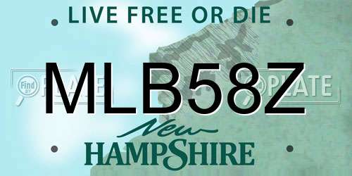MLB58Z New Hampshire License Plate