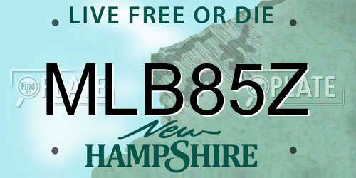 MLB85Z New Hampshire License Plate