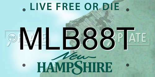 MLB88T New Hampshire License Plate