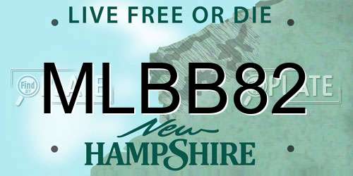 MLBB82 New Hampshire License Plate
