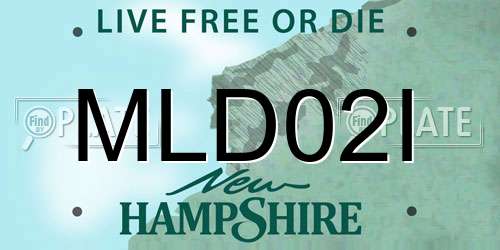 MLD02I New Hampshire License Plate