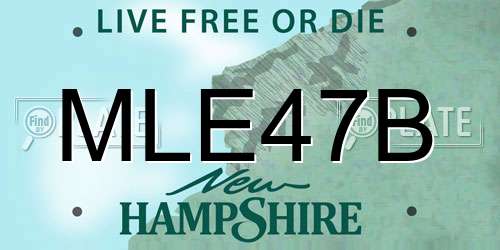 MLE47B New Hampshire License Plate