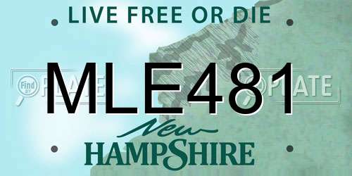 MLE481 New Hampshire License Plate