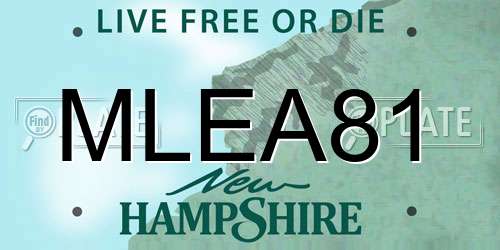 MLEA81 New Hampshire License Plate