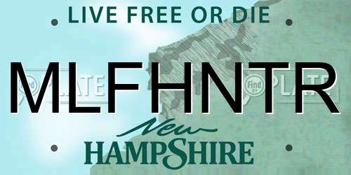 MLFHNTR New Hampshire License Plate