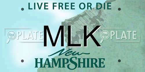 MLK New Hampshire License Plate