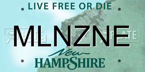 MLNZNE New Hampshire License Plate