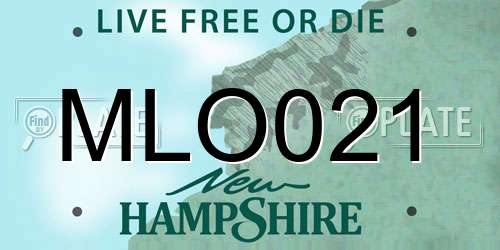 MLO021 New Hampshire License Plate