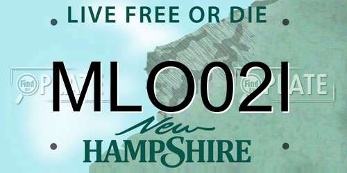 MLO02I New Hampshire License Plate