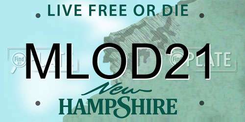 MLOD21 New Hampshire License Plate