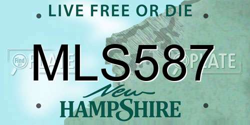 MLS587 New Hampshire License Plate