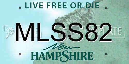 MLSS82 New Hampshire License Plate
