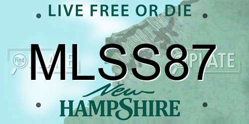 MLSS87 New Hampshire License Plate