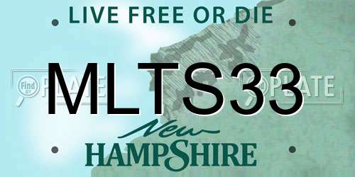 MLTS33 New Hampshire License Plate