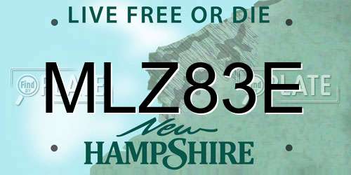 MLZ83E New Hampshire License Plate