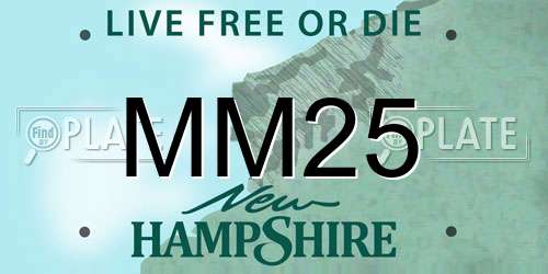MM25 New Hampshire License Plate