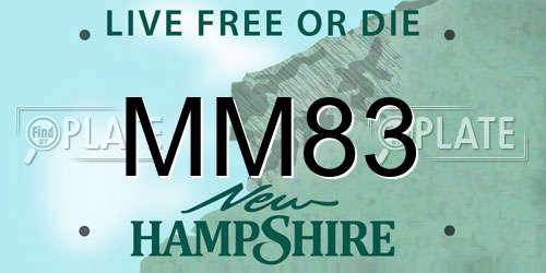 MM83 New Hampshire License Plate