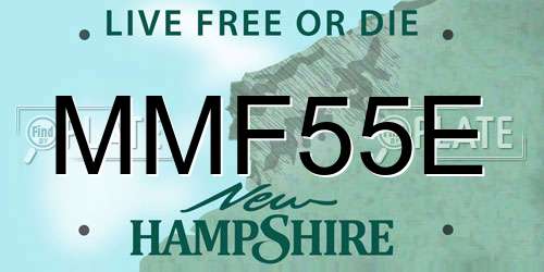 MMF55E New Hampshire License Plate