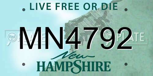 MN4792 New Hampshire License Plate