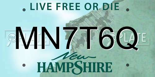 MN7T6Q New Hampshire License Plate