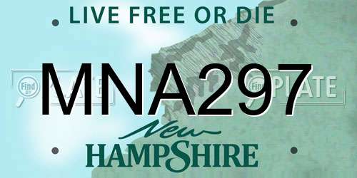 MNA297 New Hampshire License Plate