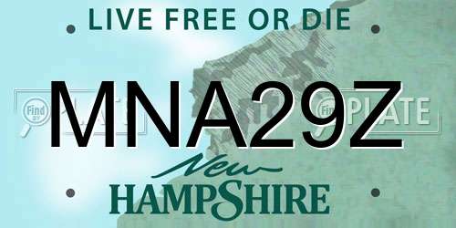 MNA29Z New Hampshire License Plate