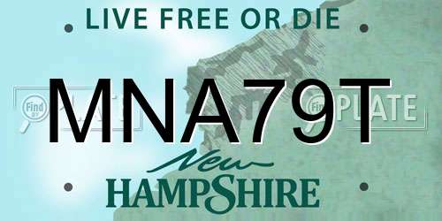 MNA79T New Hampshire License Plate