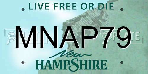 MNAP79 New Hampshire License Plate