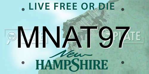MNAT97 New Hampshire License Plate